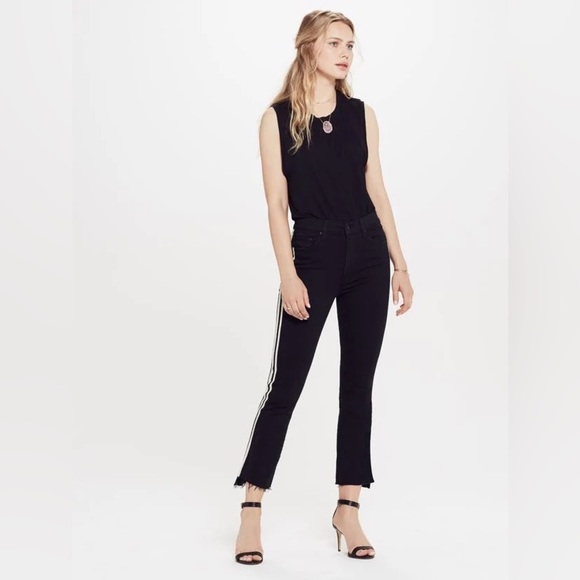 Mother Jeans Insider Crop Step Fray Guilty Racer Stripe - Picture 4 of 13